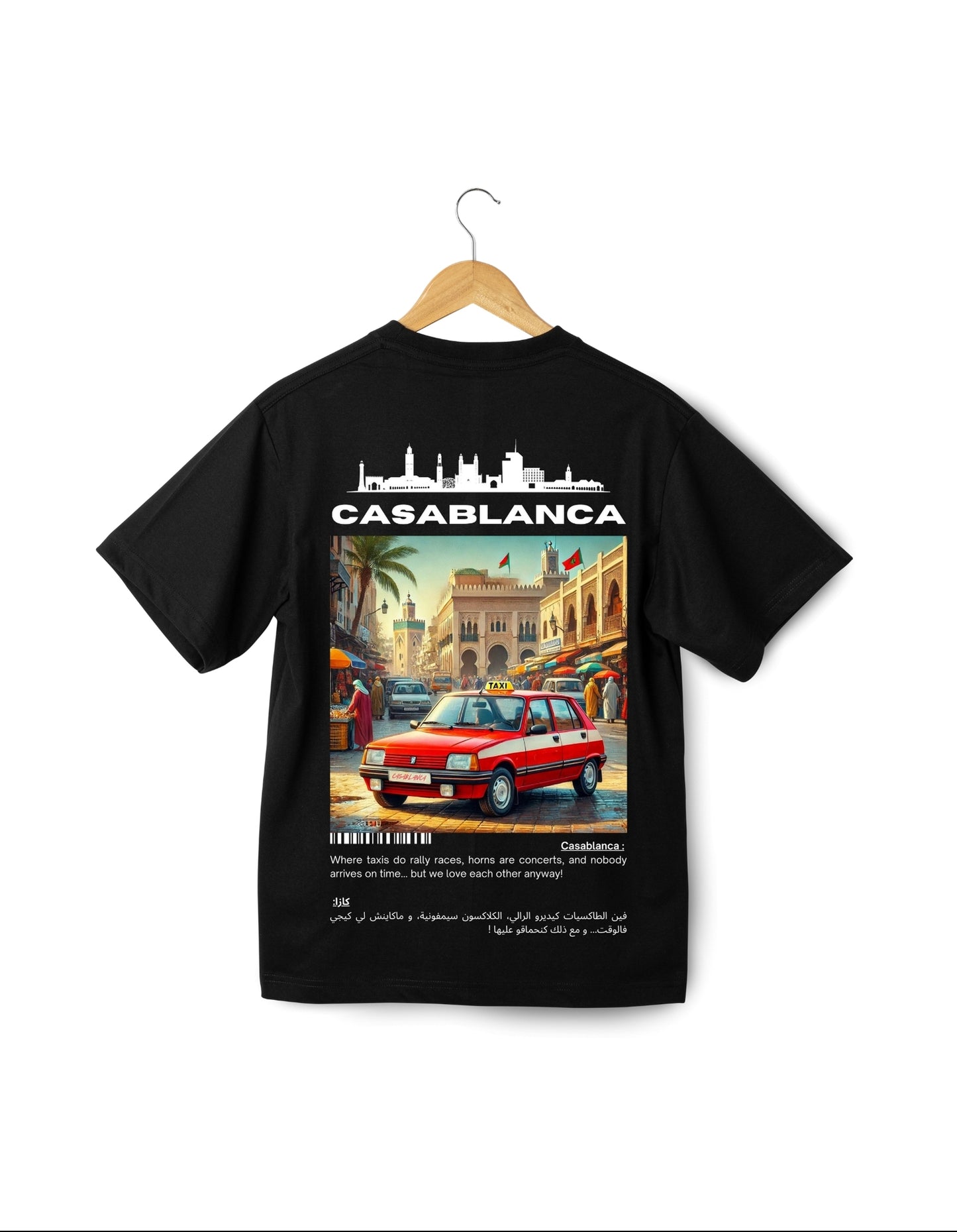 OverSize "CASABLANCA" T-shirt / BELDI_CITIES Collection