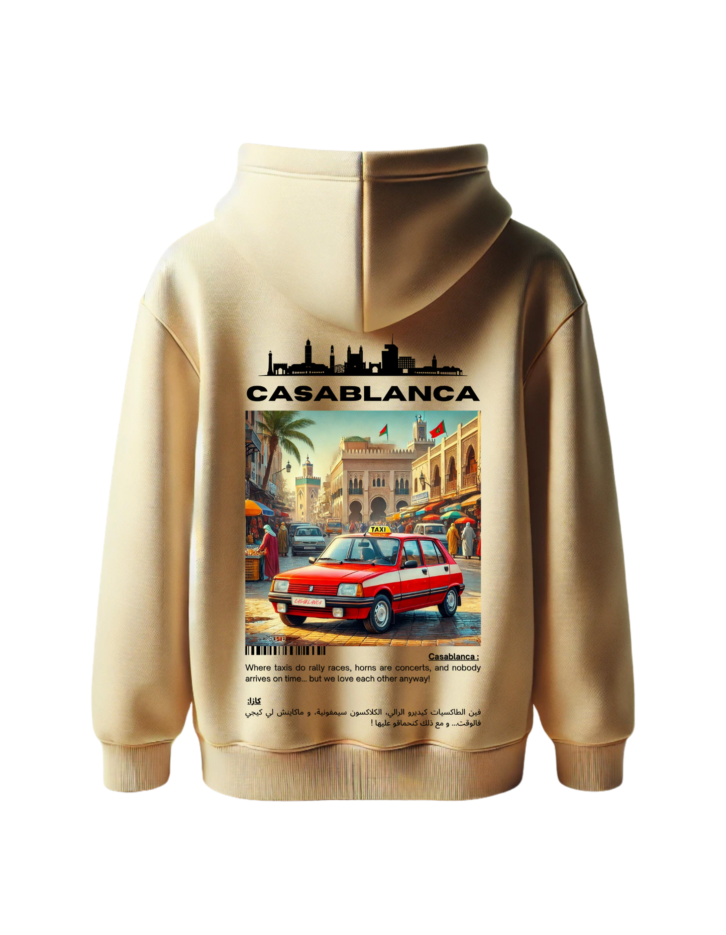 OverSize "CASABLANCA" Hoodie / BELDI_CITIES Collection